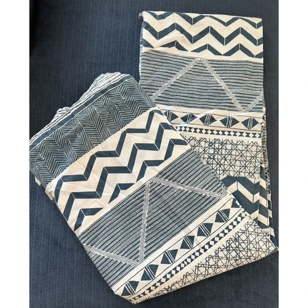 Vintage 90s Y2K IKEA Provinsros Duvet Cover Full Queen Size Blue White Modern